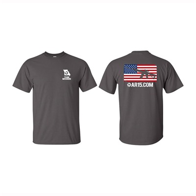 Ar15.Com Missouri Bolt Face Logo T-Shirts - Htf Missouri T-Shirt Charcoal 4x-Large