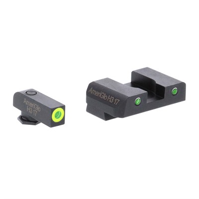 Ameriglo Pro Glo Night Sights Sets For Glock - Pro Glo Set For Glock Gen 1-4, Lumi Grn Outline
