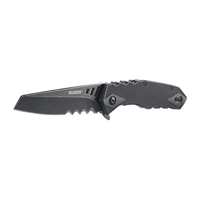 Crkt Ruger Follow-Through Knife - Ruger Follow-Through Compact Tanto With Serrations