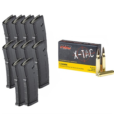 Brownells X-Tac 5.56 Nato 55gr Fmj 1000rd Case With 10x Pmags
