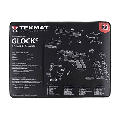 Tek Mat Ultra 20 Pistol Cleaning Mat - Ultra 20 Gun Cleaning Mat For Glock 42-43