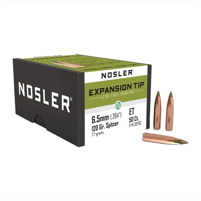 Nosler E-Tip 6.5mm (0.264") Spitzer Bullets