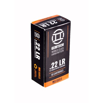 Gemtech Subsonic Ammo 22lr 42gr Lead Round Nose 22 Long Rifle 42gr Subsonic Lead Round Nose 50/Box in USA Specification