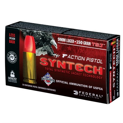 Federal Syntech Action Pistol 9mm 150 gr TSJ, 500-Rd Case