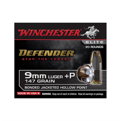 Winchester Defender 9mm Luger +p Ammo