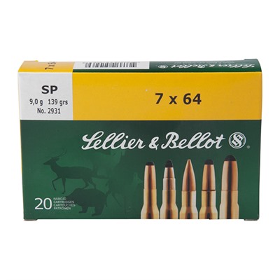 Sellier & Bellot 7x64mm Brenneke 139gr Sp Ammo - 7x64mm Brenneke 139gr Soft Point 20/Box