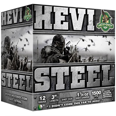 Environ Metal Hevi Steel Ammo 12 Gauge 3 1/2" 1 3/8 Oz #bb Steel Shot 25/Box USA & Canada