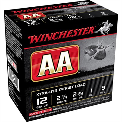 Winchester Aa Extra Light Ammo 12 Gauge 2 3/4" 1 Oz #9 Shot 25/Box