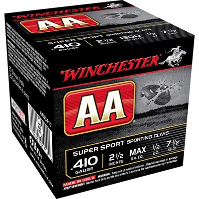 Winchester Aa Supersport Ammo 410 Bore 2 1/2" 1/2 Oz #7.5 Shot 25/Box