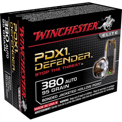 Winchester Pdx1 Defender Ammo 380 Auto 95gr Hp 380 Auto 95gr Hollow Point 20/Box