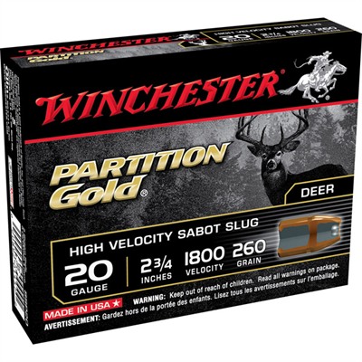 Winchester Partition Gold Hv Ammo 20 Gauge 2-3/4
