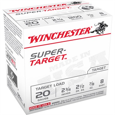 Winchester Super Target Ammo 20 Gauge 2 3 4 7 8 Oz 8 Shot 20 Gauge 2 3 4 7 8 Oz 8 Shot 25 Box
