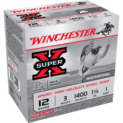 Winchester Xpert Hv Ammo 12 Gauge 3" 1 1/4 Oz #1 Steel Shot 25/Box