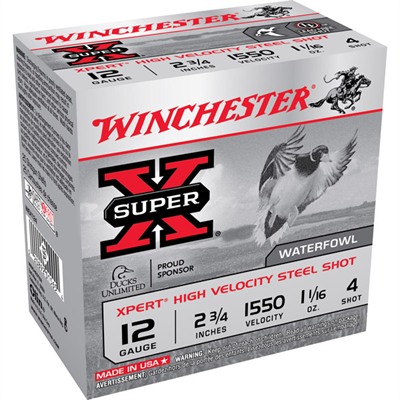 Winchester Xpert Hv Ammo 12 Gauge 2 3 4 1 1 16 Oz 4 Steel Shot 12 Gauge 2 3 4 1 1 16 Oz 4 Steel Shot 25 Box