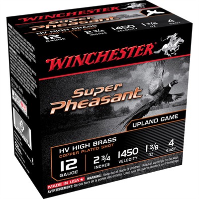 Winchester Super Pheasant Ammo 12 Gauge 2 3/4" 1 3/8 Oz #4 Shot 25/Box Type X12PHV4