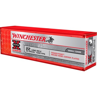 Winchester Super-X Ammo 22 Long Rifle 40gr Power Point