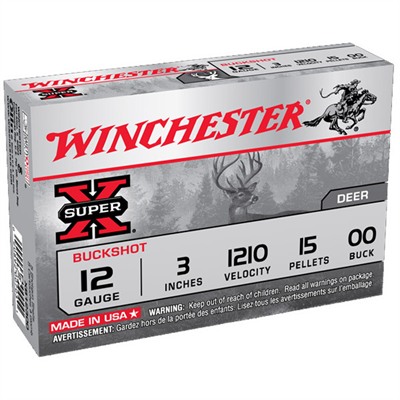 Winchester Super X Buckshot Ammo 12 Gauge 3" #00 Shot 12 Gauge 3" 15 Pellets #00 Shot 15/Box