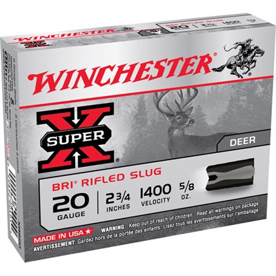 Winchester Super X Ammo 20 Gauge 2 3/4" 5/8 Oz Sabot Slug 5/Box