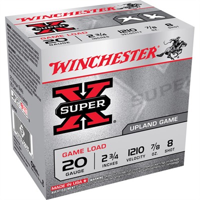 Winchester Super X Heavy Game Load Ammo 20 Gauge 2 3/4" 7/8 Oz #8 Shot 25/Box