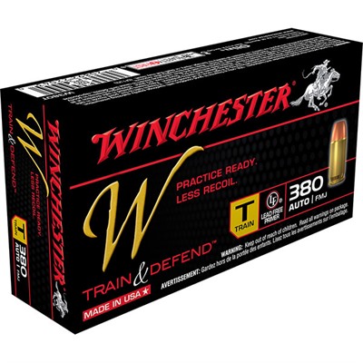 Winchester Train & Defend Ammo 380 Auto 95gr Fmj 380 Auto 95gr Full Metal Jacket 50/Box