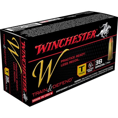 Winchester Train Defend Ammo 38 Special 130gr Fmj 38 Special 130gr Full Metal Jacket 500 Case