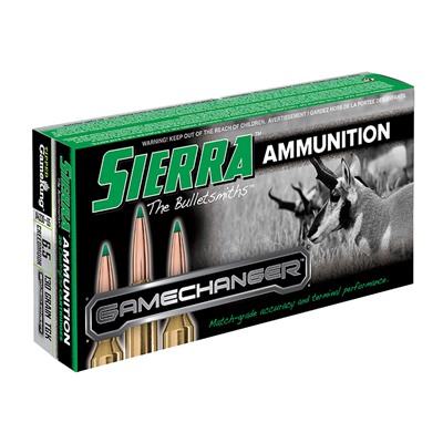 Sierra Bullets Gamechanger 6.5mm Creedmoor Ammo - 6.5mm Creedmoor 130gr Tipped Gameking 20/Box