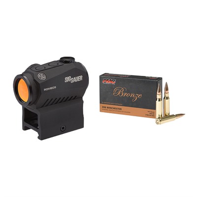 Brownells Bronze .308 Winchester Ammo With Romeo5 Compact Red Dot Sight - 308 Winchester 147gr Fmj-Bt 500rds W Romeo5 Red Dot Sight