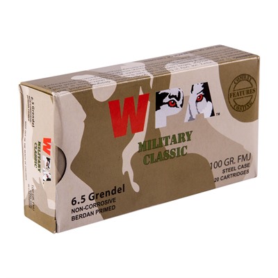Wolf Military Classic Ammo 6.5mm Grendel 100gr Fmj