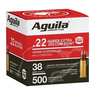 Aguila Super Extra Hv 22 Long Range Copper Plated Hollow Point Ammo