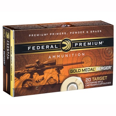 Federal Gold Medal Berger Ammo 308 Winchester 185gr Berger Juggernaut Otm