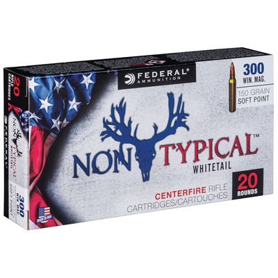 Federal Non-Typical Whitetail Ammo 300 Winchester Mag 150gr Soft Point - 300 Winchester Magnum 150gr Soft Point 20/Box