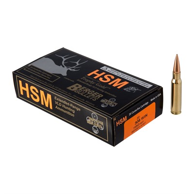 Hsm Ammunition Trophy Gold 308 Winchester Ammo 308 Winchester 168gr Vld Hunting 20 Box