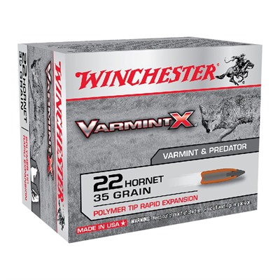Winchester Varmint X 22 Hornet Ammo - 22 Hornet 35gr Polymer Tip 20/Box