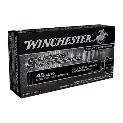 Winchester Super Suppressed 45 Auto Ammo