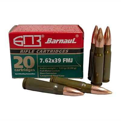 Barnaul Ammunition Lacquered 7.62x39mm Full Metal Jacket Ammo