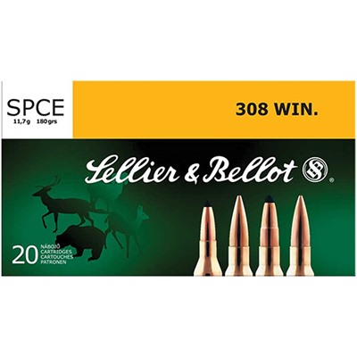 Sellier Bellot 308 Winchester 180gr Spce Ammo 308 Winchester 180gr Soft Point Cutting Edge 20 Box