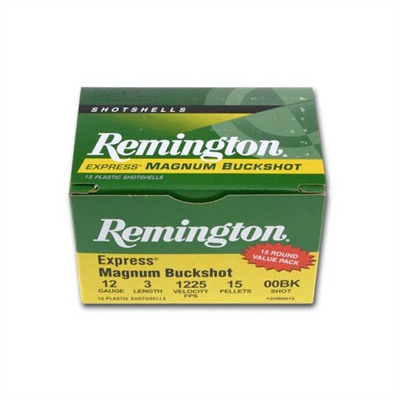 Remington Express Magnum Buckshot Ammo 12 Gauge 3 1/2" #00 Shot 12 Gauge 3 1/2" 18 Pellets #00 Shot 5/Box USA & Canada