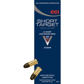 Cci Short Target Short Ammo 22 Short 29gr Lead Round Nose - 22 Short 29gr Lead Round Nose 100/Box