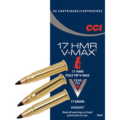 Cci Varmint Ammo 17 Hmr 17gr V Max 50/Box in USA Specification