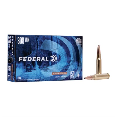 Federal Power Shok Ammo 308 Winchester 150gr Sp 308 Winchester 150gr Soft Point 20/Box