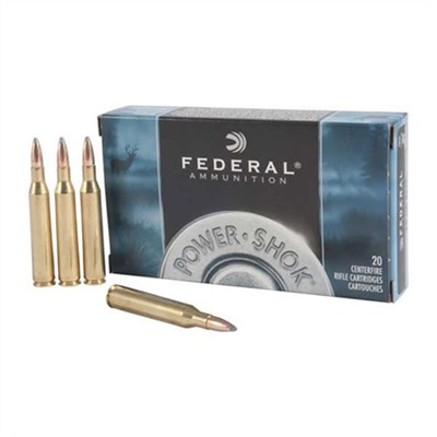 Federal Power Shok Ammo 25 06 Remington 117gr Sp 25 06 Remington 117gr Soft Point 20/Box