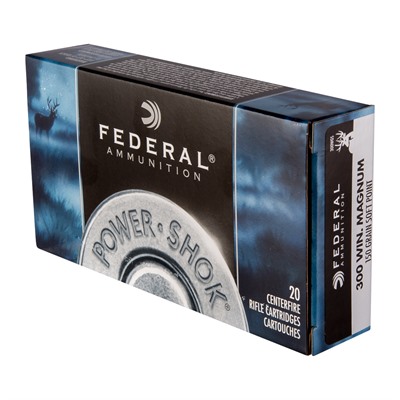 Federal Power Shok Ammo 300 Win Mag 150gr Sp 300 Winchester Magnum 150gr Soft Point 20/Box