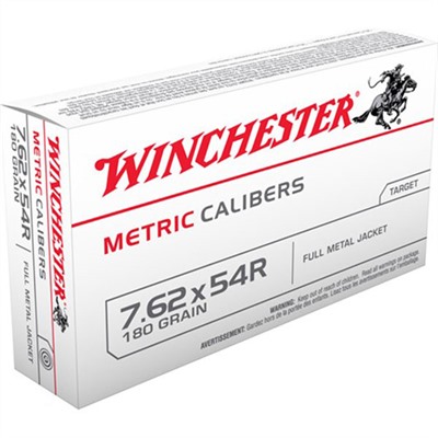 Winchester White Box Ammo 7.62x54r 180gr Fmj 7.62x54r 180gr Full Metal Jacket 20/Box