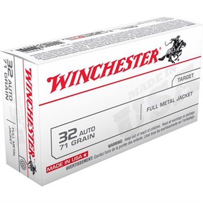 Winchester Usa White Box Ammo 32 Acp 71gr Fmj 32 Acp 71gr Full Metal Jacket 50 Box