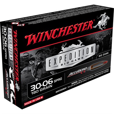 Winchester Supreme Accubond Ct Ammo 30 06 Springfield 180gr Bt 30 06 Springfield 180gr Accubond 20/Box