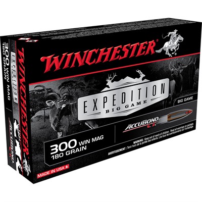 Winchester Supreme Accubond Ct Ammo 300 Win Mag 180gr Bt 300 Winchester Magnum 180gr Accubond 20/Box