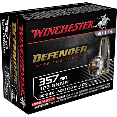 Winchester Pdx1 Defender Ammo 357 Sig 125gr Hp 357 Sig 125gr Hollow Point 20/Box