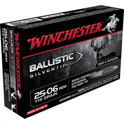 Winchester Supreme Ballistic Silvertip Ammo 25 06 Remington 115gr Bst 25 06 Remington 115gr Ballistic Silver Tip 20/Box