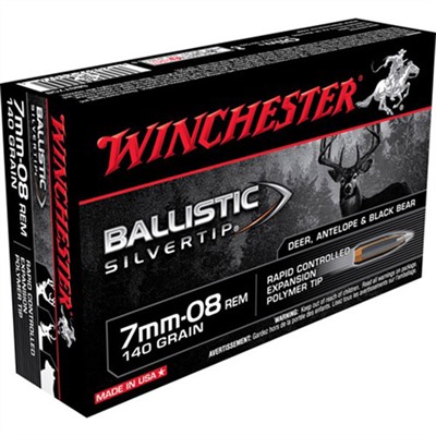 Winchester Supreme Ballistic Silvertip Ammo 7mm-08 Remington 140gr Bst - 7mm-08 Remington 140gr Ballistic Silver Tip 20/Box