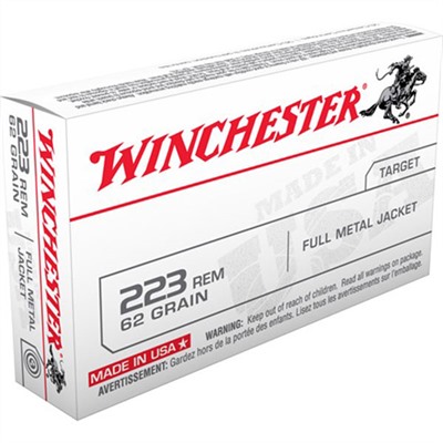 Winchester White Box Ammo 223 Remington 62gr Fmj 223 Remington 62gr Full Metal Jacket 20/Box